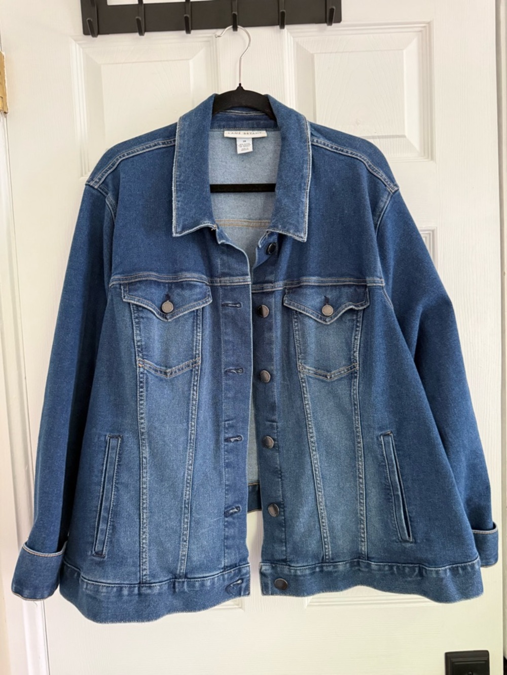 Lane Bryant Super Stretchy Blue Denim Jacket - Like New - 28